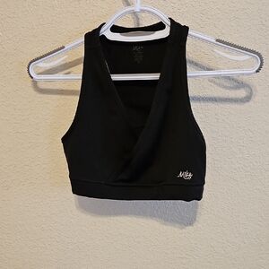 Mika Yoga Wear Black Wrap Bra